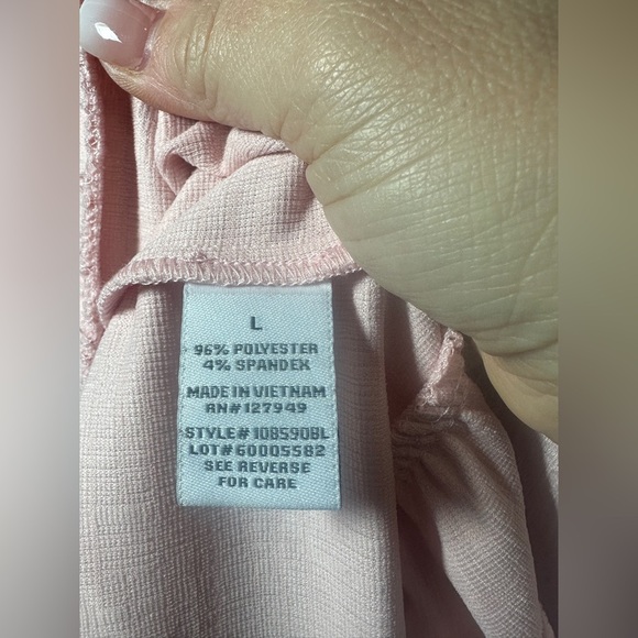 Emma & Michelle Pink Ruffle Sleeve Dress Size Large NWT - Picture 7 of 8